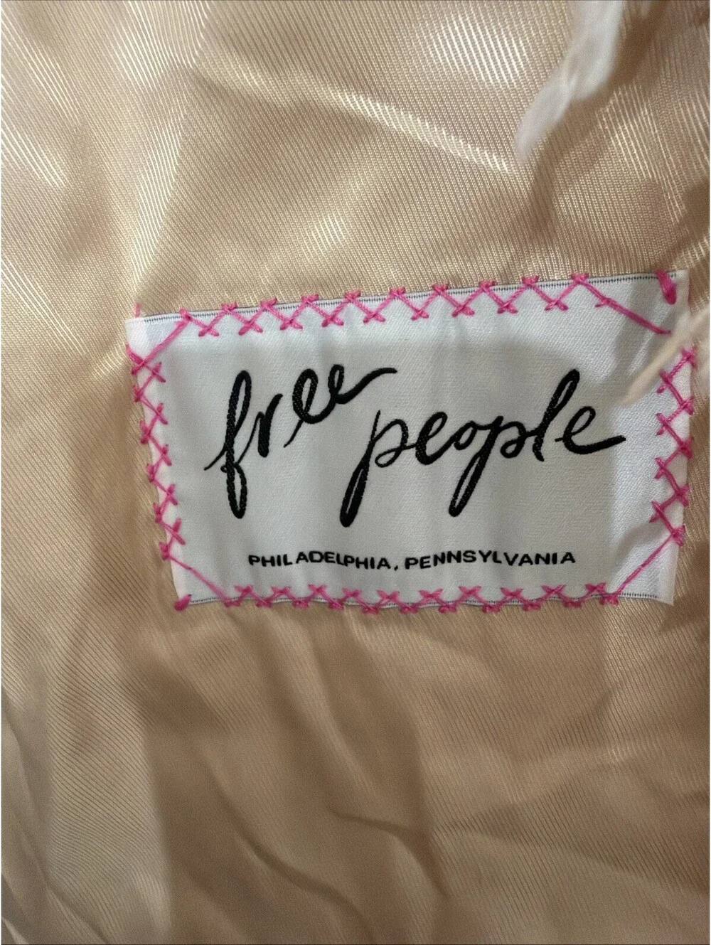 NWT Free People Fluttering Heart Faux Fur Jacket Pink Women Sz XL Friends Phoebe